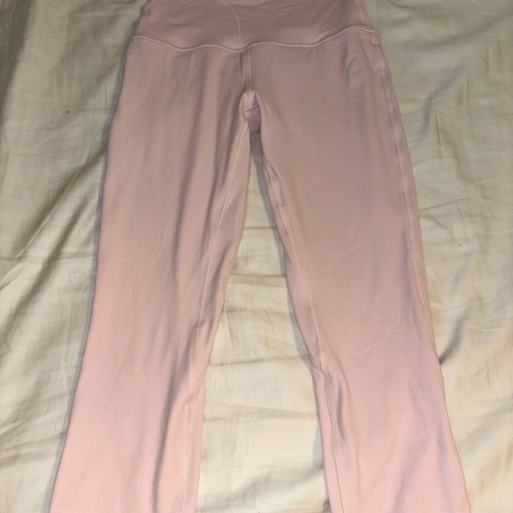 Pale Pink Lululemon Cropped Leggings - Picture 1 of 3